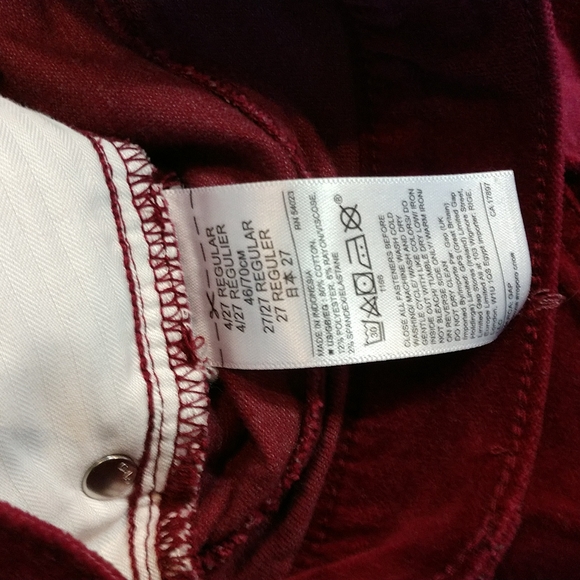 Gap Velvet Burgundy Skirt Size 4 - Picture 4 of 4